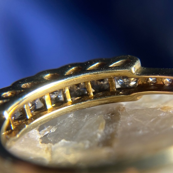 10k Yellow Gold Large Diamond Ring - Picture 10 of 14